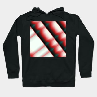 Red diagonals on white Hoodie